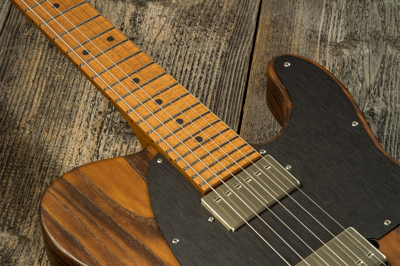 Suhr Andy Wood Modern T 01-sig-0033 Usa Signature 2h Trem Mn #72794 - Whiskey Barrel - Guitare Électrique Forme Tel - Variation 3