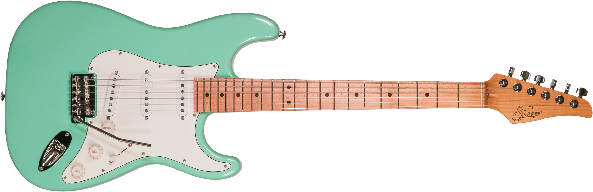 Suhr Classic S Antique Sss 01-csa-0020 3s Trem Mn #71418 - Light Aging Surf Green - Guitare Électrique Forme Str - Main picture