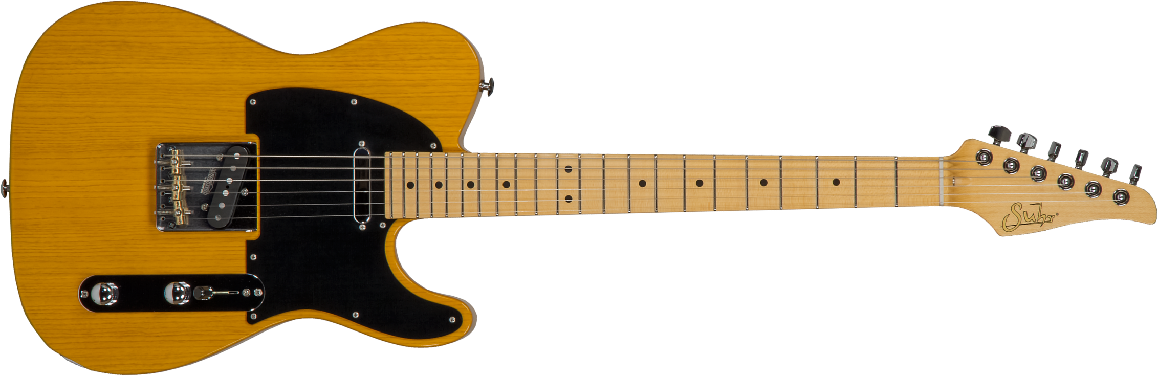 Suhr Classic T Antique 01-cta-0026 2s  Ht Mn #70402 - Light Aging Trans Butterscotch - Guitare Électrique Forme Tel - Main picture