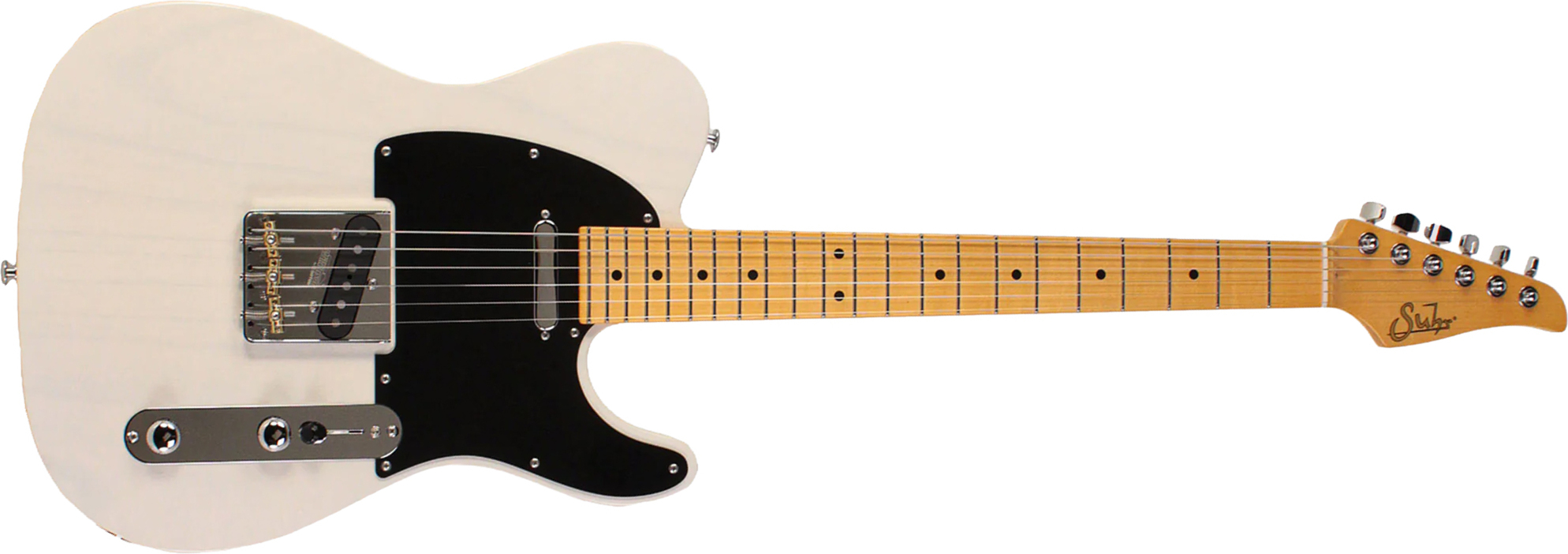 Suhr Classic T Antique 01-cta-0027 2s Ht Mn - Trans White - Guitare Électrique Forme Tel - Main picture
