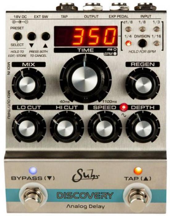 Pédale reverb / delay / echo Suhr                           Discovery Analog Delay