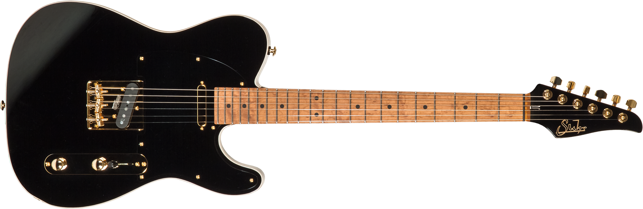 Suhr Mateus Asato Classic 01-sig-0030 Signature 2s  Ht Mn - Black - Guitare Électrique Forme Tel - Main picture
