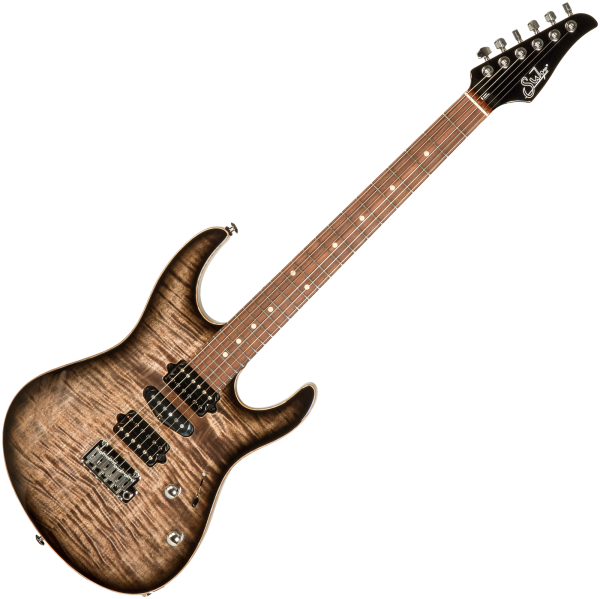 Suhr Modern Plus Electric Guitar - Trans Charcoal Burst