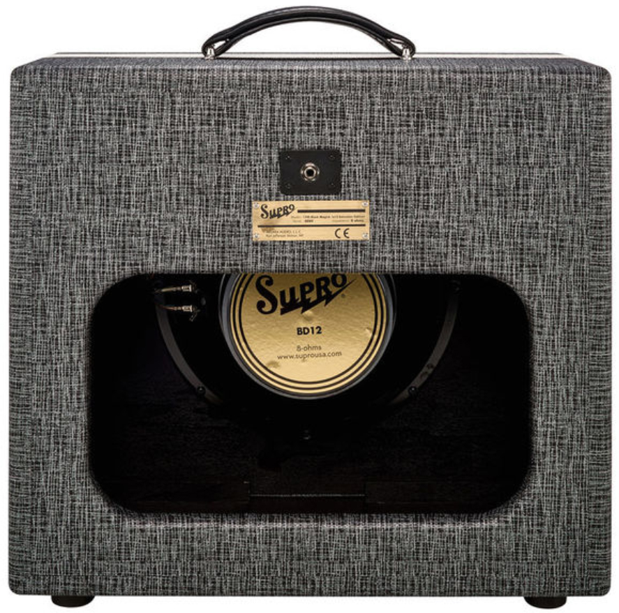 Supro Black Magick Cab 1x12 75w 8-ohms Black Rhino Hide - Baffle Ampli Guitare Électrique - Variation 1