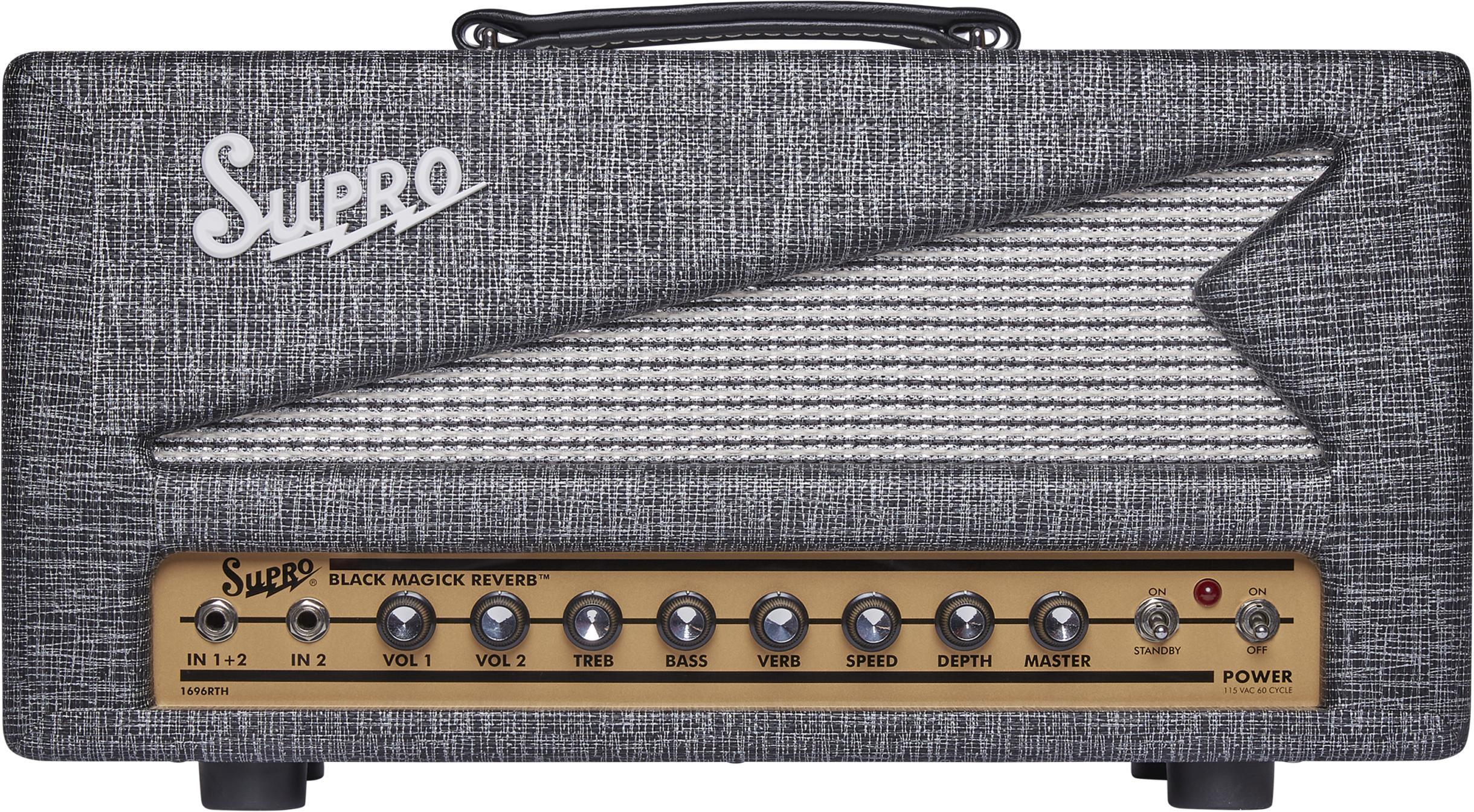 Tête ampli guitare électrique Supro 1696RT Black Magick Reverb Head