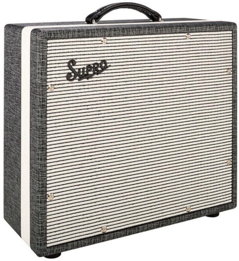 Baffle ampli guitare électrique Supro Black Magick Cab 1x12 - Black Rhino Hide
