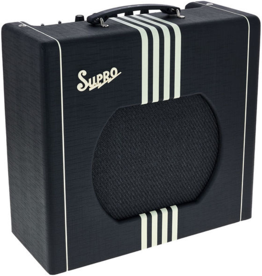 Supro Delta King Combo 12 15w 1x12 Black/cream - Ampli Guitare Électrique Combo - Main picture