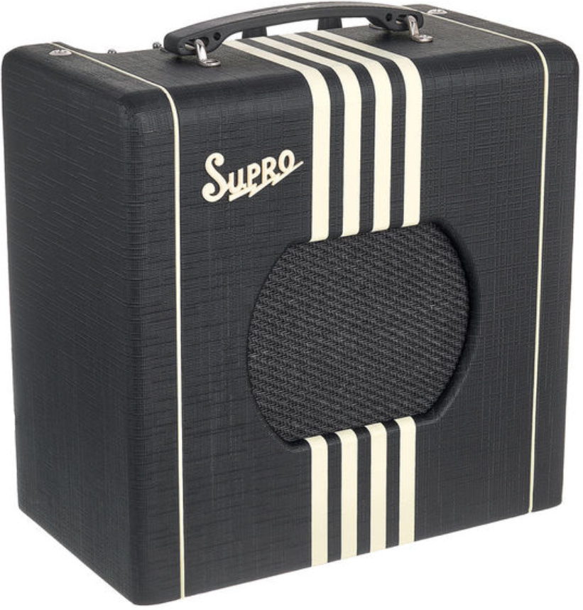 Supro Delta King Combo 8 1w 1x8 Black/cream - Ampli Guitare Électrique Combo - Main picture