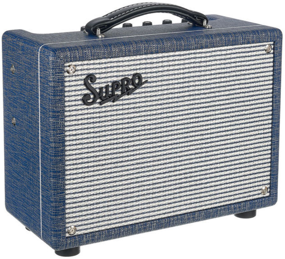 Supro Reverb 1964 5w 1x8 Jensen Blue Rhino Hide - Ampli Guitare Électrique Combo - Main picture