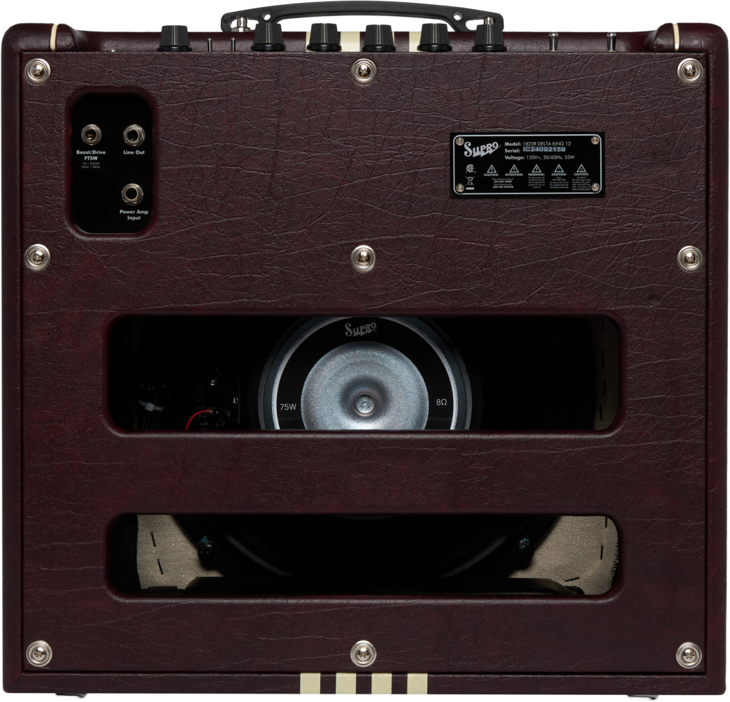 Supro Delta King 12 Combo 15w 1x12 Burgundy/cream - Ampli Guitare Électrique Combo - Variation 1