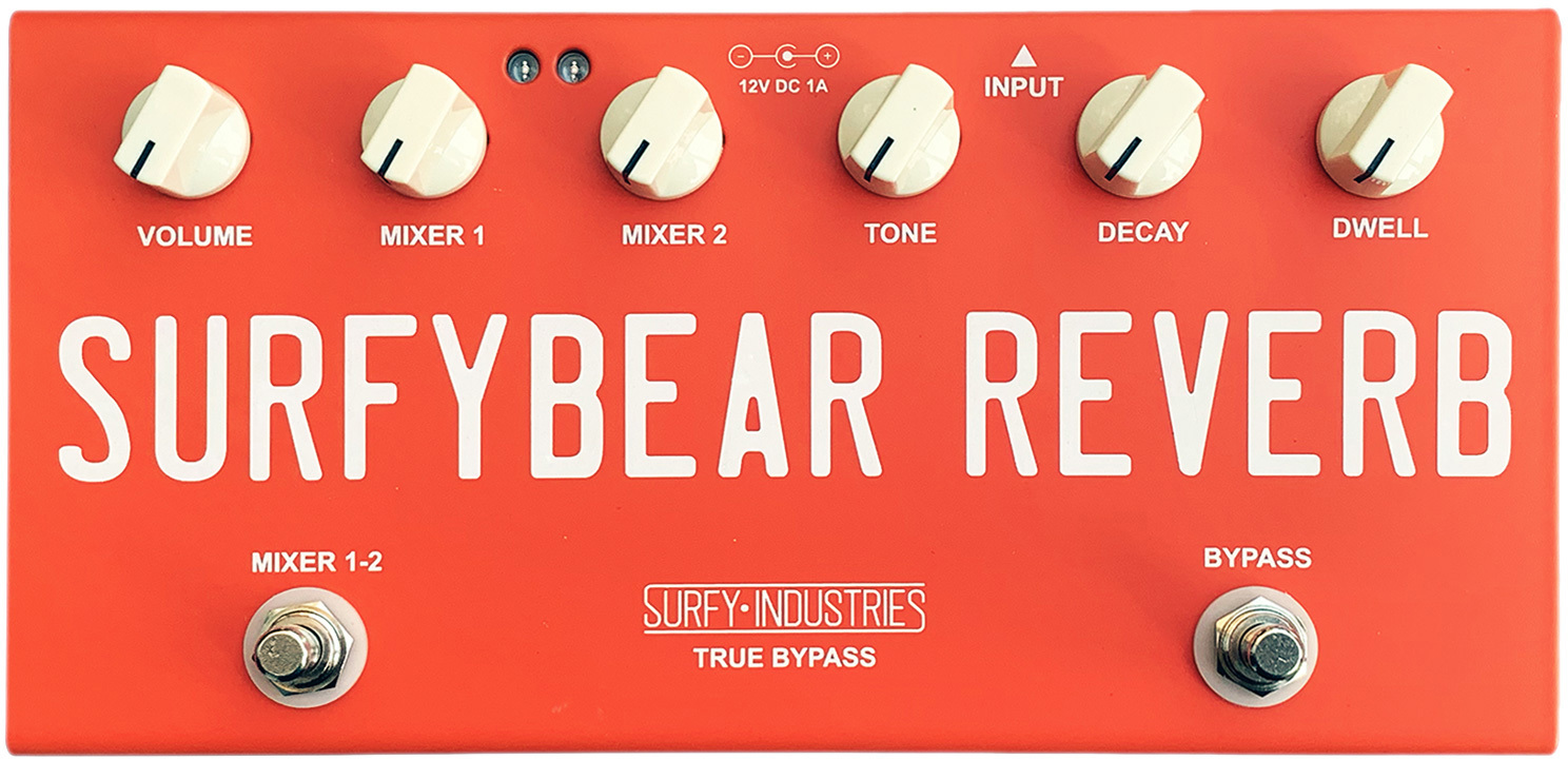 Surfy Industries Surfybear Compact Reverb Red - PÉdale Reverb / Delay / Echo - Main picture