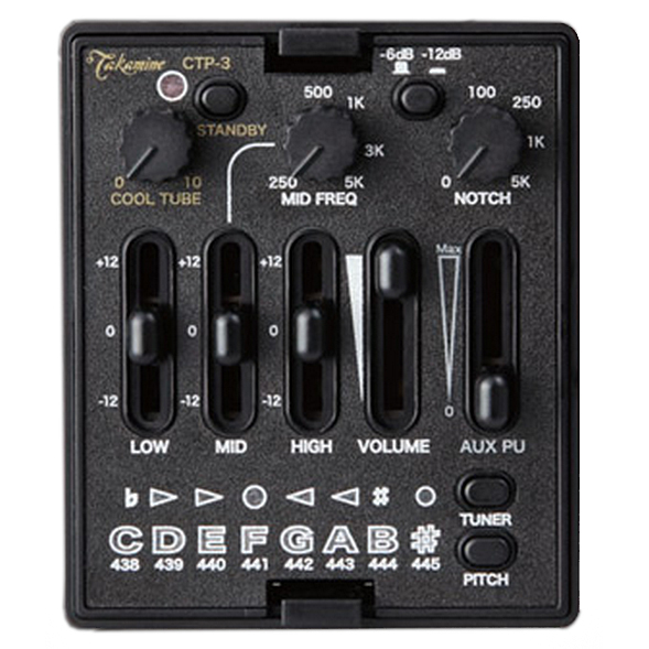 Préampli interne dans instrument Takamine Cooltube CTP3 Acoustic
