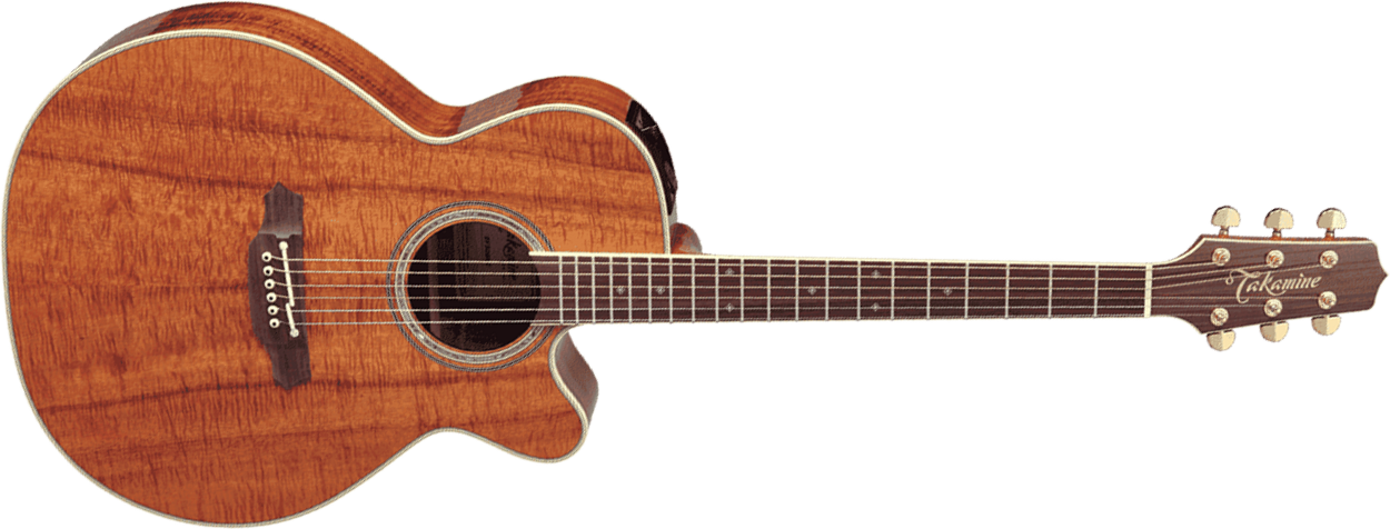 Takamine Ef508kc Legacy Japan Nex Mini Jumbo Cw Tout Koa Ct4b Ii - Natural - Guitare Electro Acoustique - Main picture