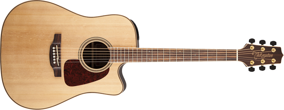 Takamine Gd93ce-nat Dreadnought Cw Epicea Palissandre - Natural Gloss - Guitare Electro Acoustique - Main picture