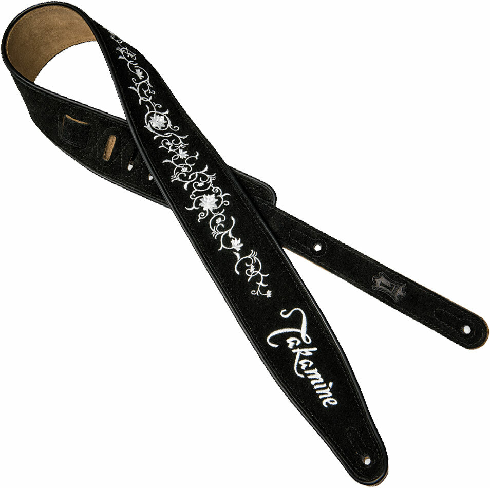 Takamine Glassflower Leather Guitar Strap 2.75 Pouces Cuir - Sangle Courroie - Main picture