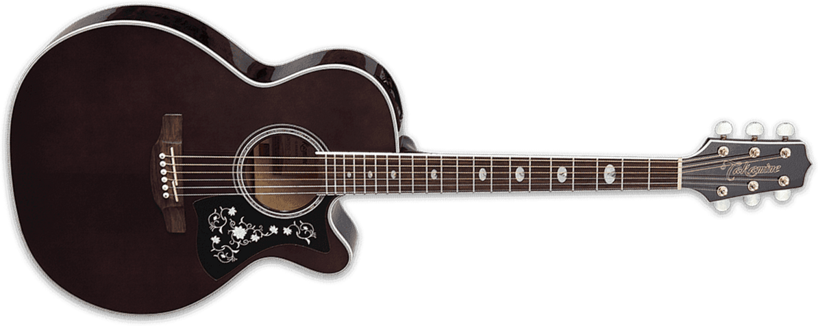 Takamine Gn75ce-tbk Nex Mini-jumbo Cw Epicea Erable - Transparent Black - Guitare Electro Acoustique - Main picture