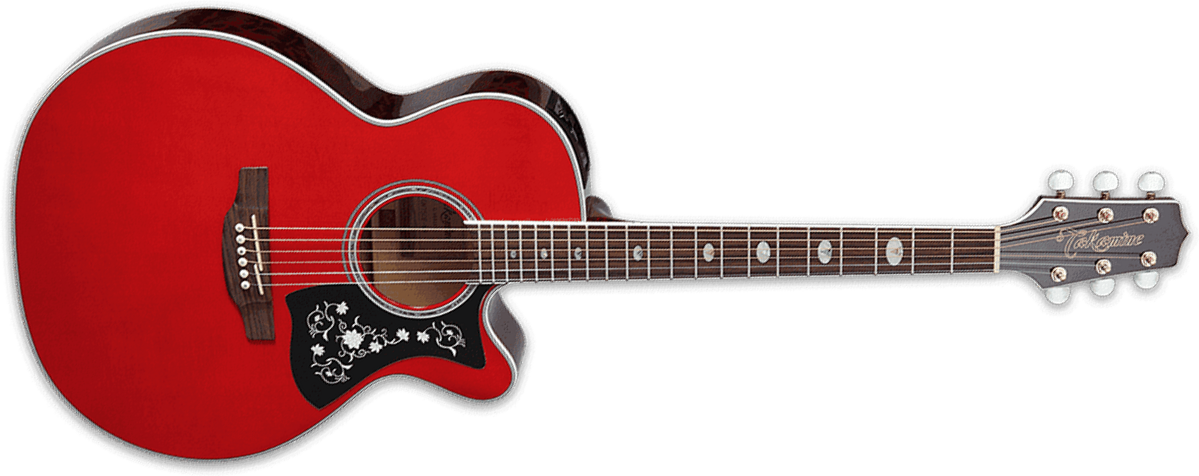 Takamine Gn75ce-wr Nex Mini-jumbo Cw Epicea Erable - Wine Red - Guitare Electro Acoustique - Main picture
