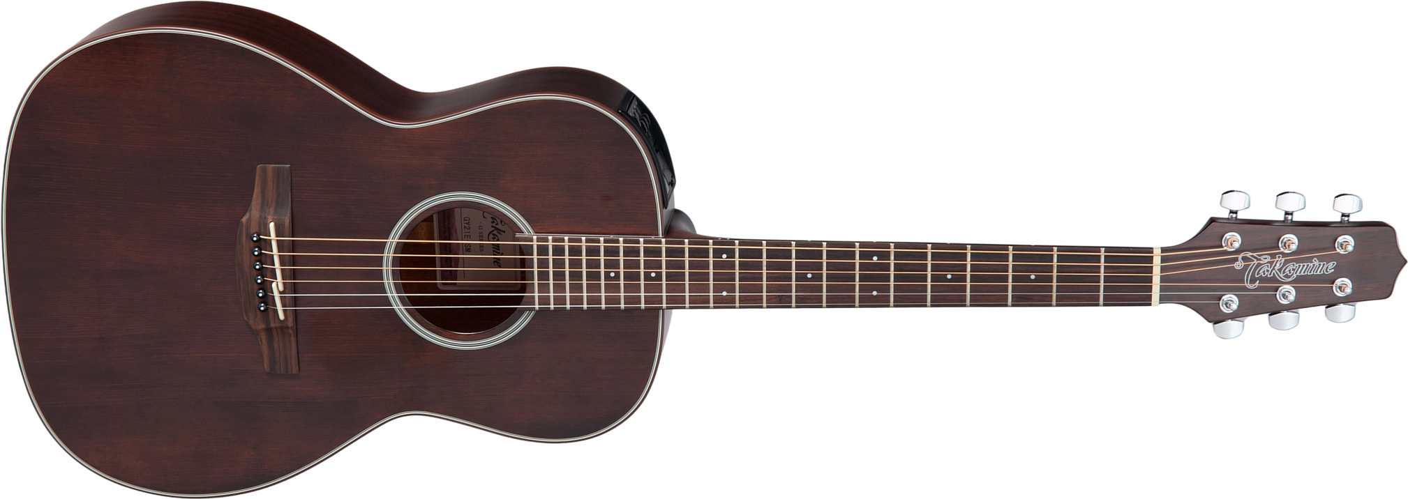 Takamine Gy21e-sm New Yorker Parlor Cedre Acajou Lau - Satin Molasses - Guitare Folk - Main picture