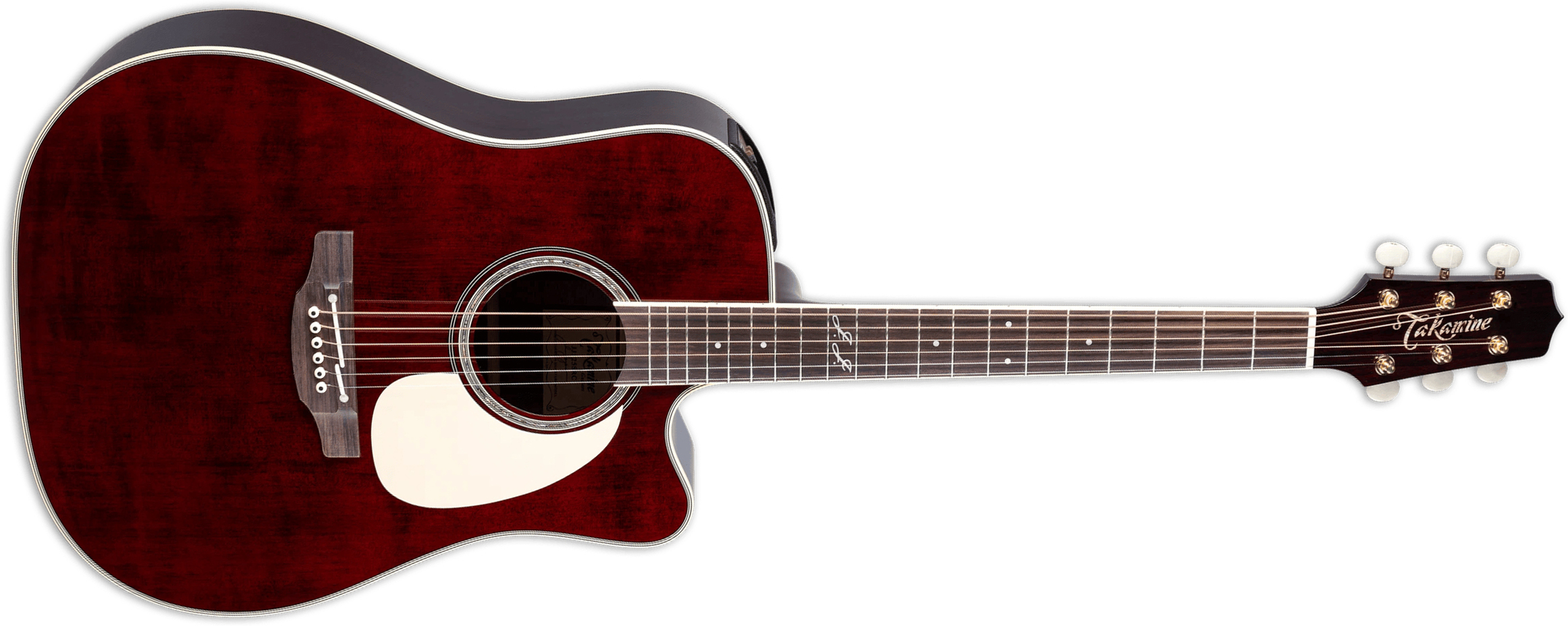 Takamine John Jorgenson Jj325src Jap Signature Epicea Ovangkol Rw - Gloss Red Stain - Guitare Folk - Main picture