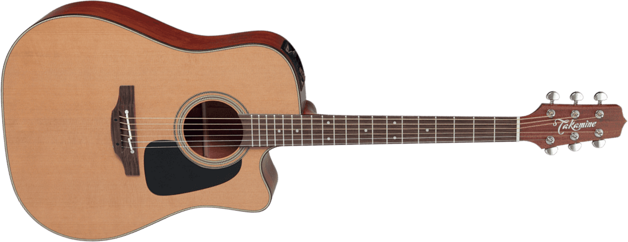 Takamine P1dc Pro Series Japan Dreadnought Cw Cedre Sapele - Natural Gloss - Guitare Electro Acoustique - Main picture