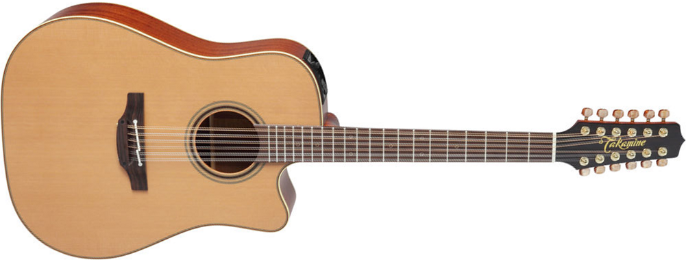 Takamine P3dc-12 Pro Jap Dreadnought Cw 12c Cedre Sapele Ct4bii - Naturel - Guitare Electro Acoustique - Main picture