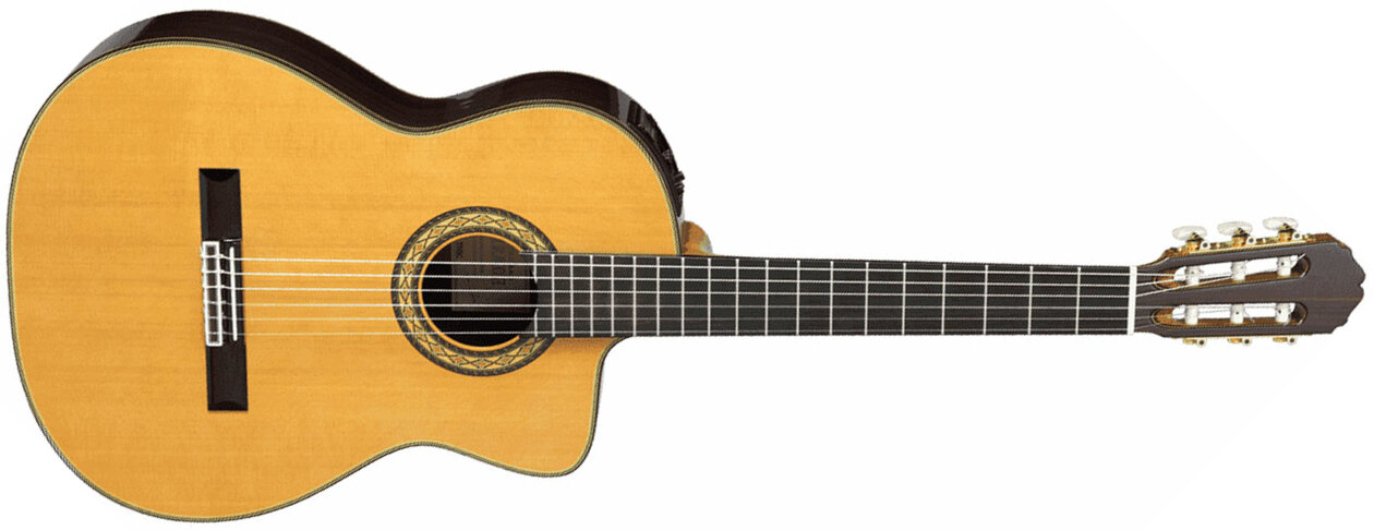 Takamine Th5c Hirade Japon Cw Cedre Palissandre Rw Ctp-3 - Natural Gloss - Guitare Classique Format 4/4 - Main picture