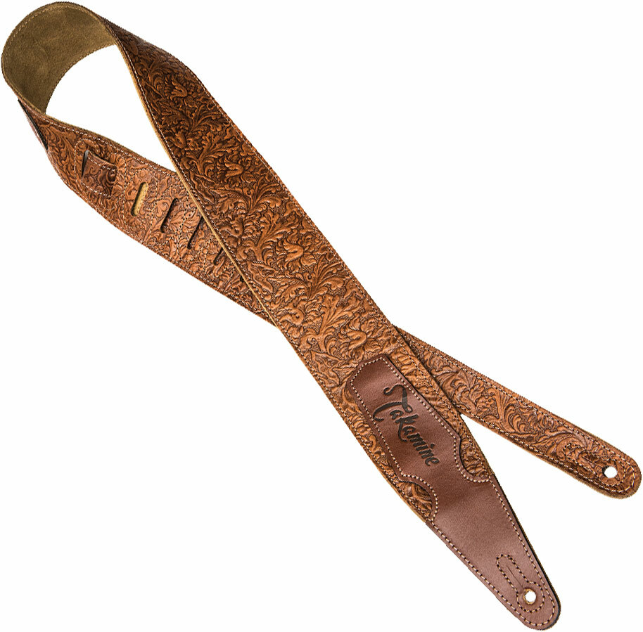 Takamine Tooled Leather Guitar Strap 2.75 Pouces Cuir - Sangle Courroie - Main picture