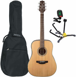 Pack guitare acoustique Takamine GD20-NS Pack (+accordeur +housse +stand) - Natural