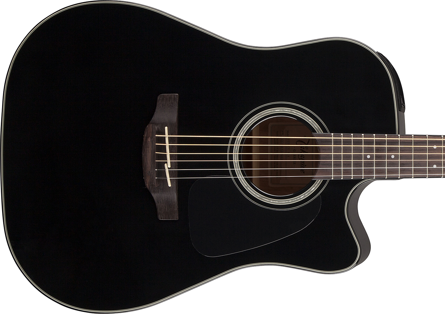 Takamine Gd30ce-blk Dreadnought Cw Epicea Acajou - Black - Guitare Electro Acoustique - Variation 2