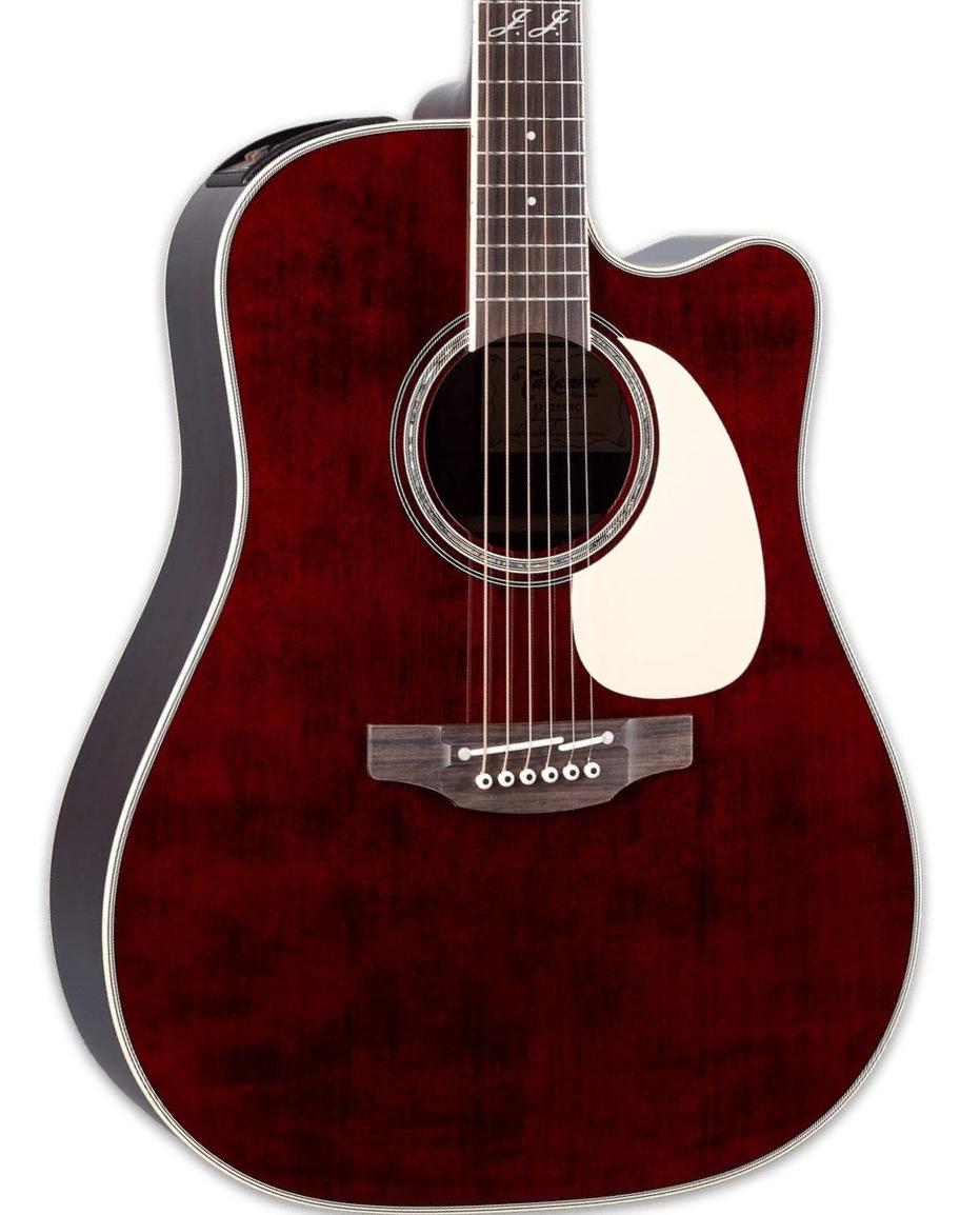 Guitare folk Takamine John Jorgenson JJ325SRC Japan - Gloss red stain