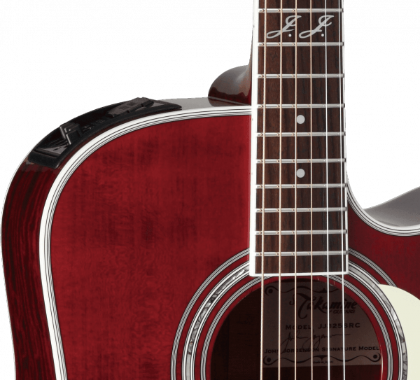 Guitare electro acoustique Takamine John Jorgenson JJ325SRC Japan - red satin gloss