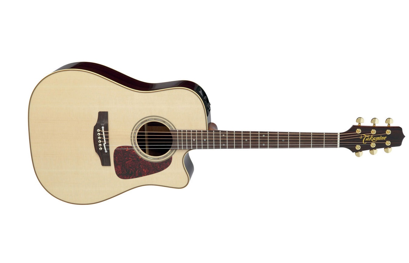 Takamine P5dc Pro Japan Dreadnought Cw Epicea Palissandre - Natural Gloss - Guitare Electro Acoustique - Variation 1