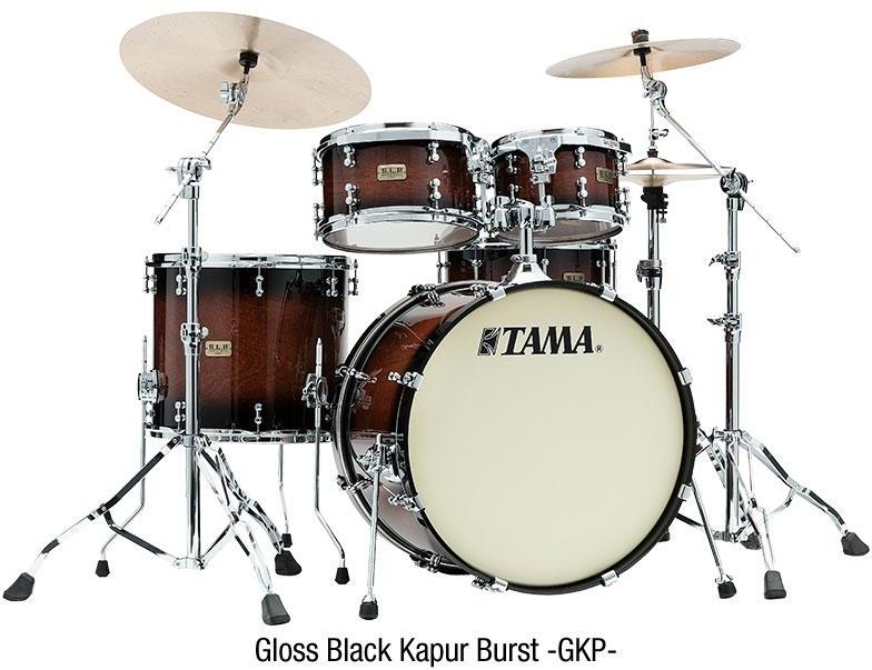 Batterie acoustique fusion Tama S.L.P. Dynamic Kapur Kit - 4 fûts - Gloss black kapur burst
