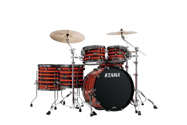 Batterie acoustique fusion Tama STARCLASSIC KIT 5 FUTS WALNUT BIRCH - Neon orange oyster