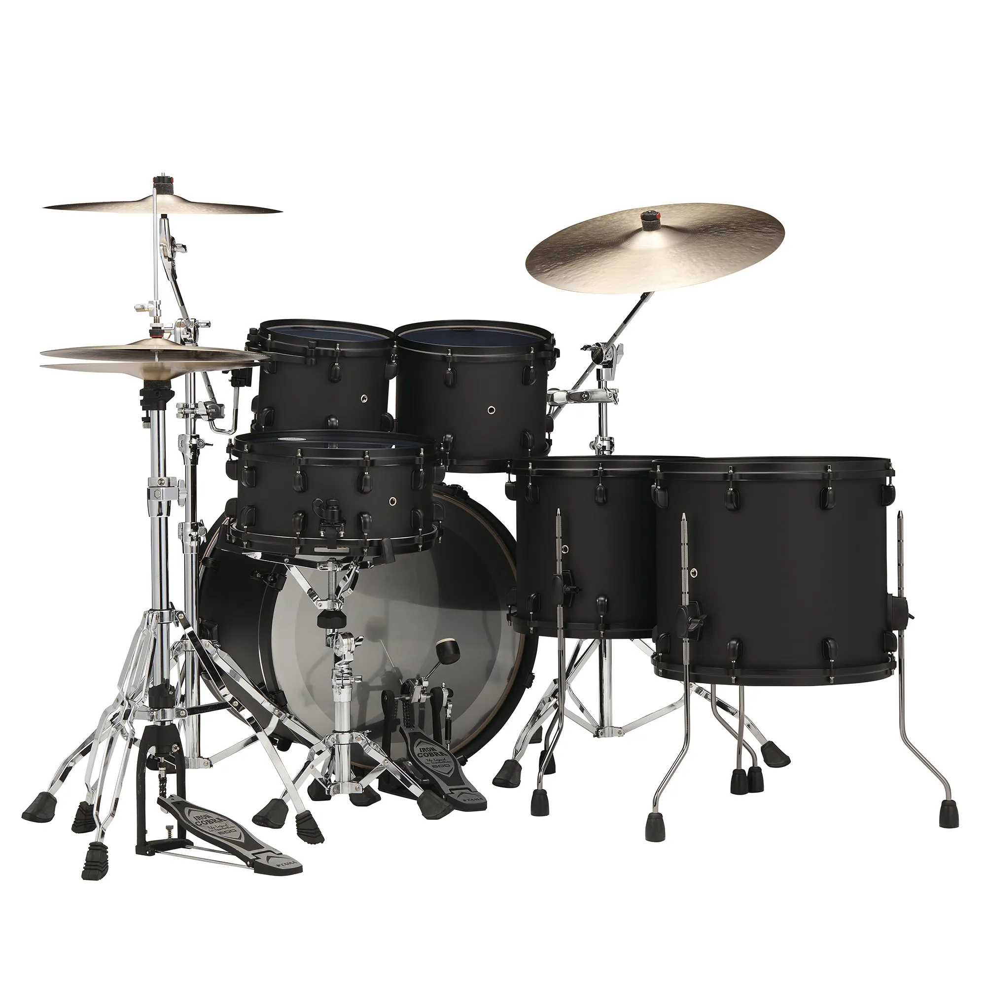 Tama Starclassic Performer Limited Ed. Blacked Out Black - 5 FÛts - Fat Black - Batterie Acoustique Rock - Variation 1