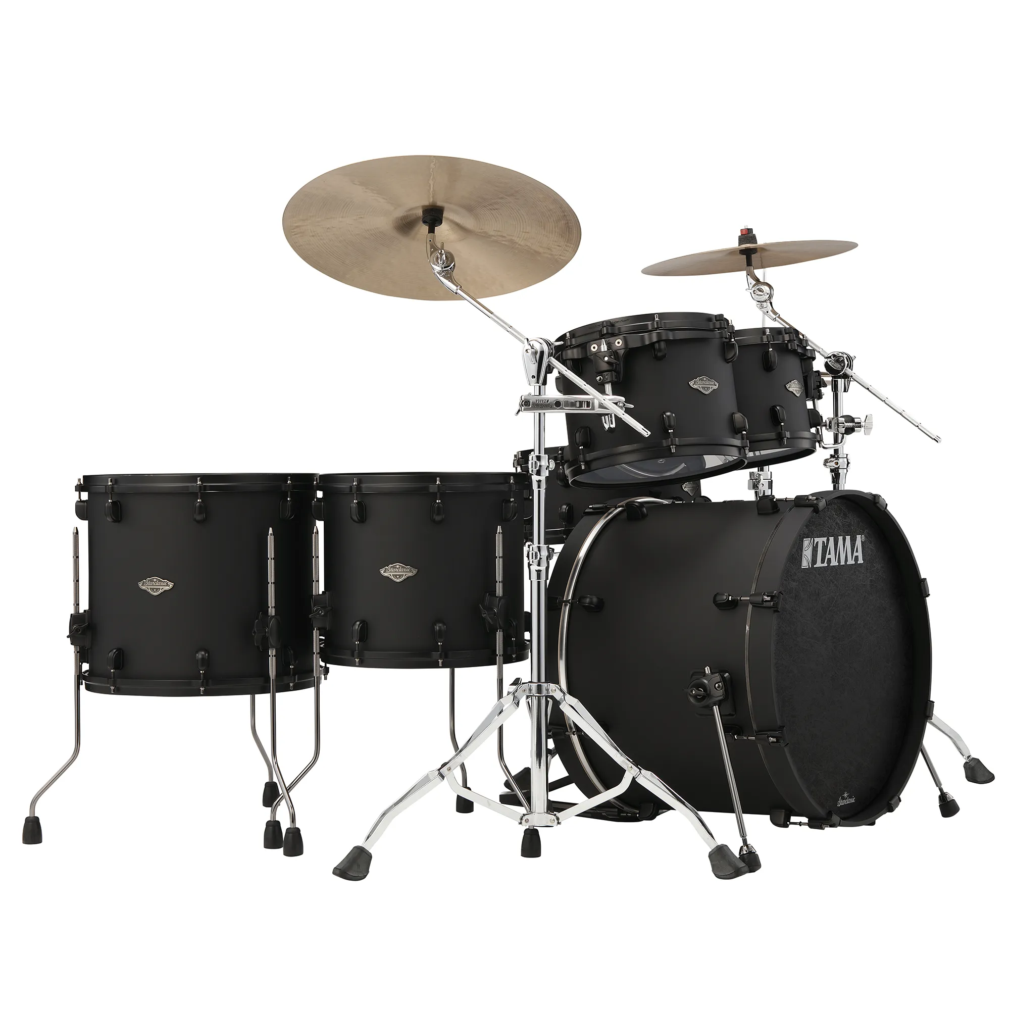 Tama Starclassic Performer Limited Ed. Blacked Out Black - 5 FÛts - Fat Black - Batterie Acoustique Rock - Variation 2