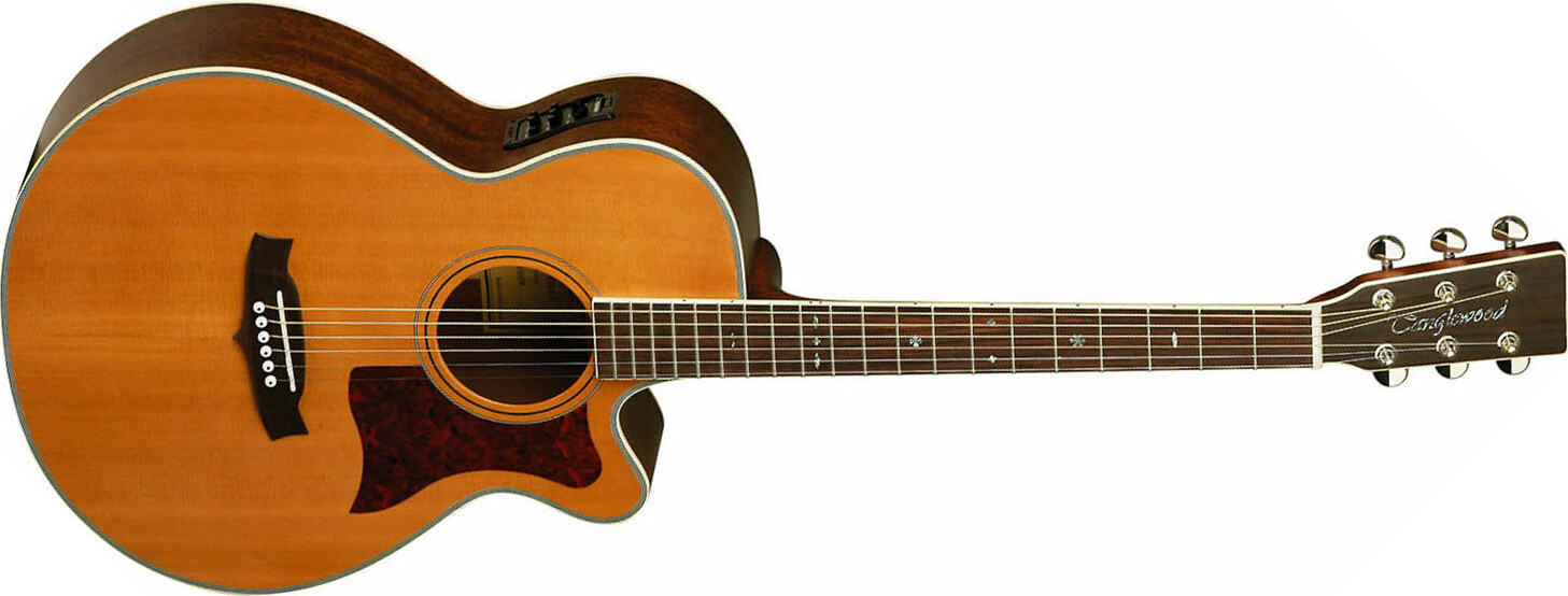 Tanglewood Tw45 Ns E Sundance Super Folk 000 Cw Cedre Acajou - Natural Satin - Guitare Electro Acoustique - Main picture