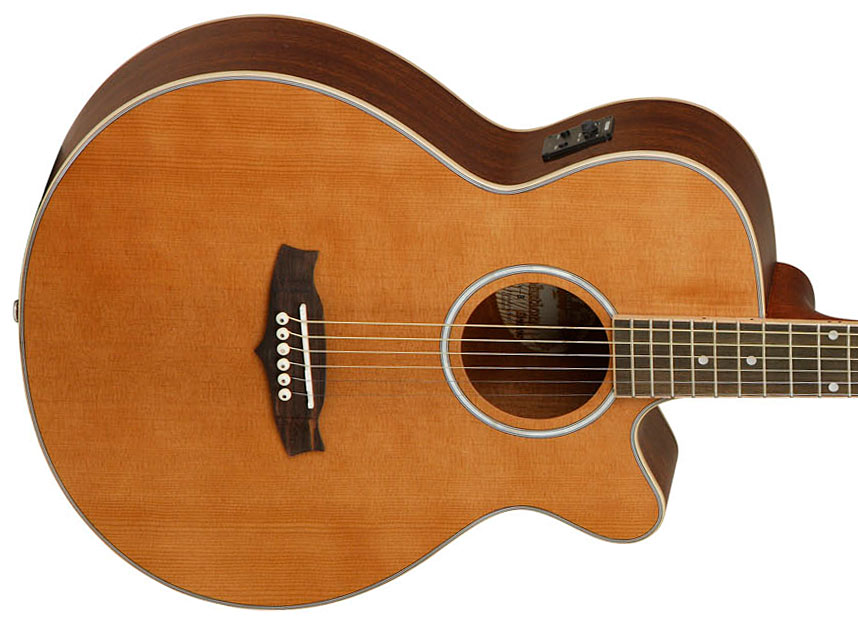 Tanglewood Tsfcen Evolution Super Folk 000 Cw Cedre Acajou - Natural Satin - Guitare Electro Acoustique - Variation 2