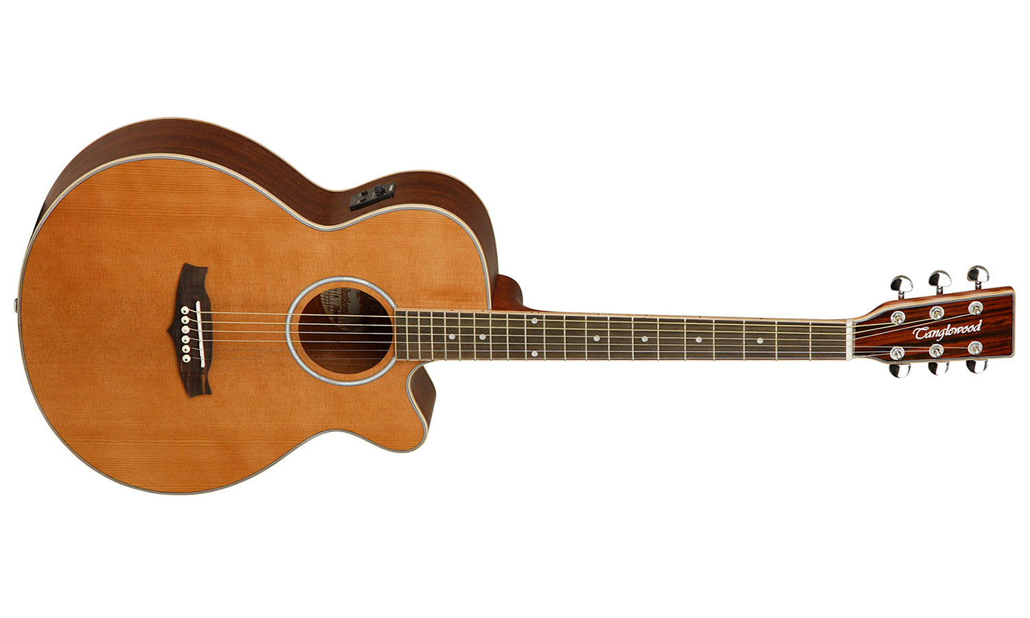 Tanglewood Tsfcen Evolution Super Folk 000 Cw Cedre Acajou - Natural Satin - Guitare Electro Acoustique - Variation 1