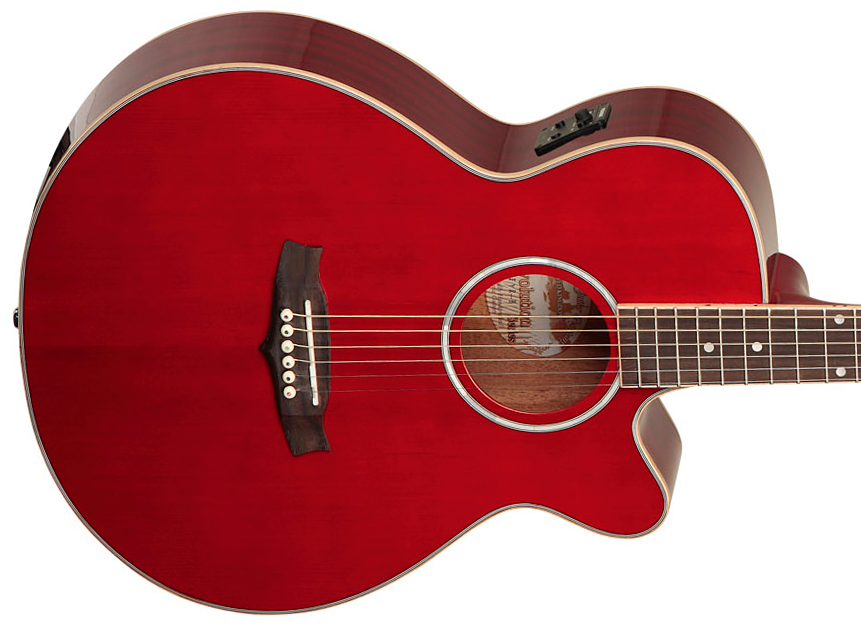 Tanglewood Tsf Ce R Evolution Iv Super Folk Cw Cedre Acajou Rw - Red - Guitare Electro Acoustique - Variation 2