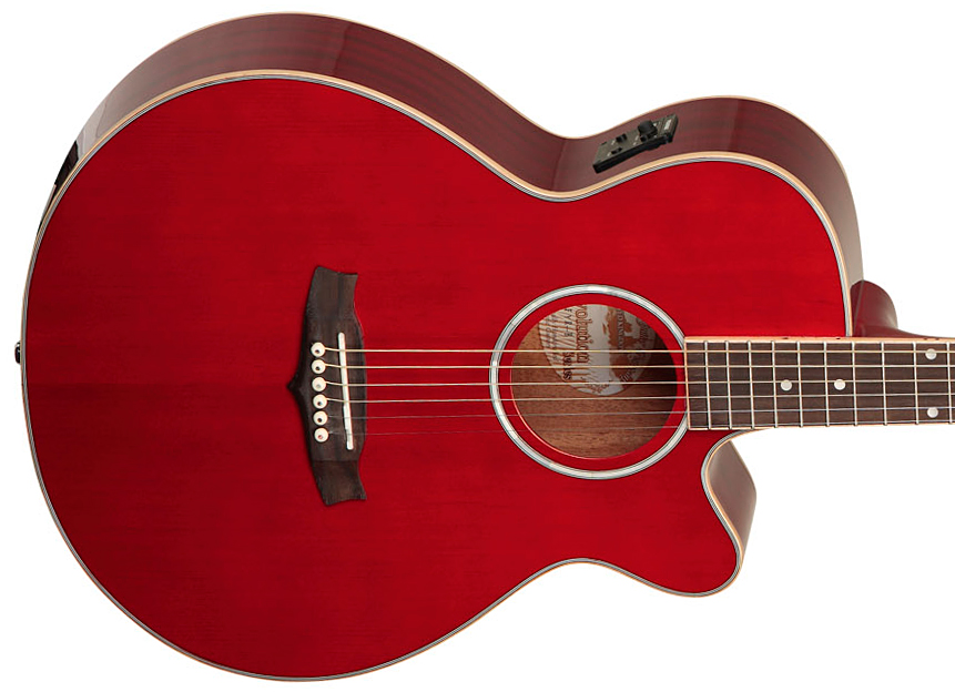 Tanglewood Tsf Ce R Evolution Iv Super Folk Cw Cedre Acajou Rw - Red - Guitare Electro Acoustique - Variation 2