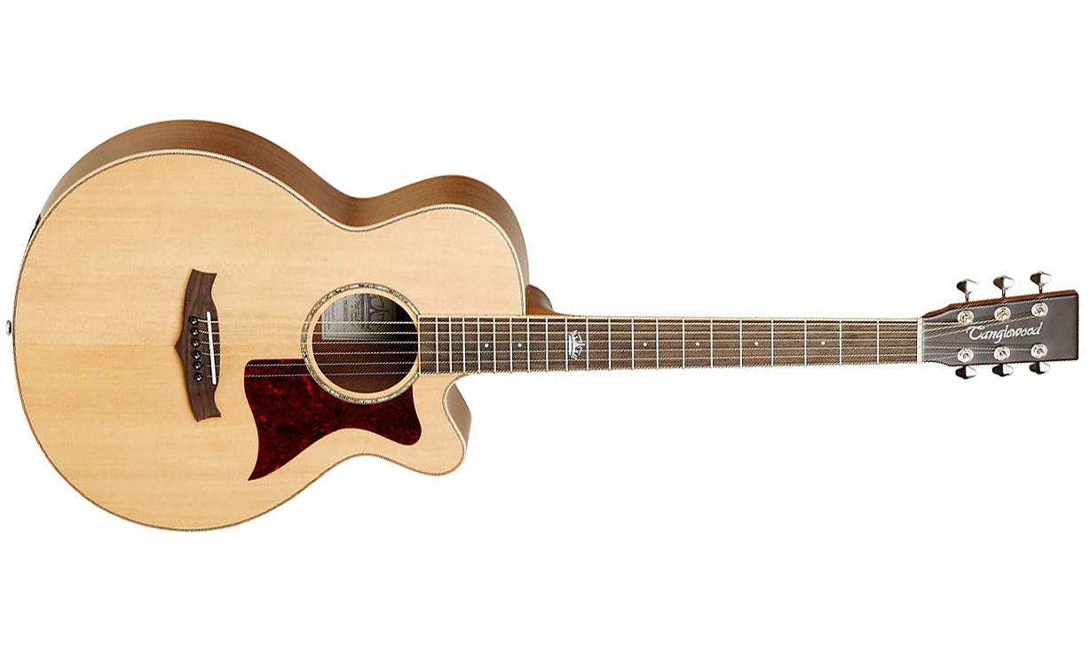 Tanglewood Tw145 Ss Ce Premier Super Folk 000 Cw Epicea Acajou - Natural Satin - Guitare Acoustique - Variation 1
