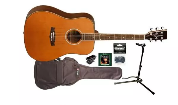 Pack guitare acoustique Tanglewood TW28CSN Pack - Natural satin