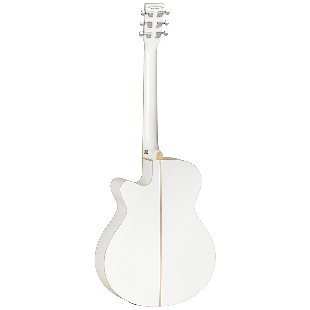 Tanglewood Tw4wh Winterleaf Super Folk Cutaway - White Gloss - Guitare Acoustique - Variation 1