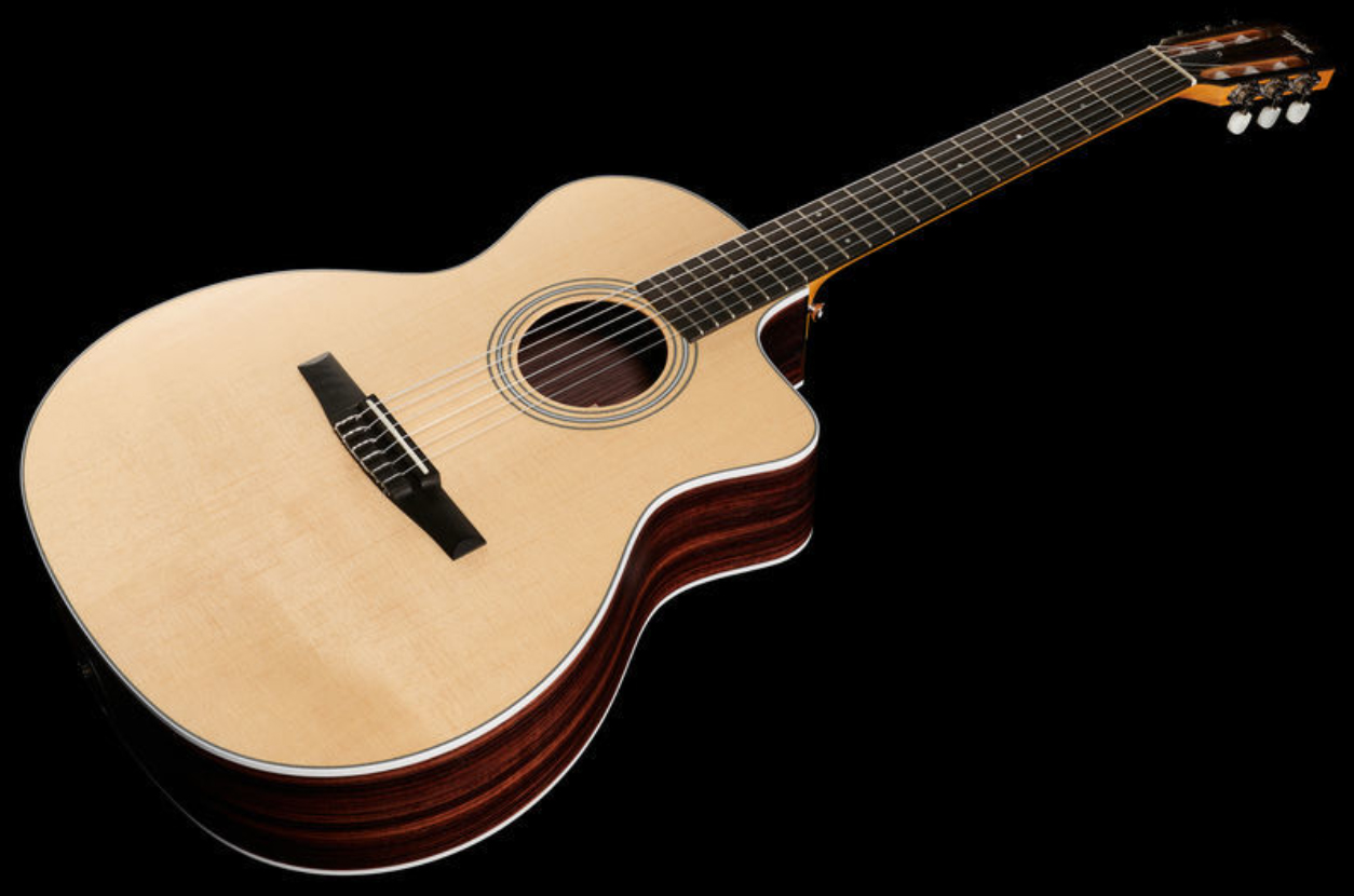 Taylor 214ce-n Grand Auditorium Cw Epicea Palissandre Eb Esn - Natural - Guitare Classique Format 4/4 - Variation 2