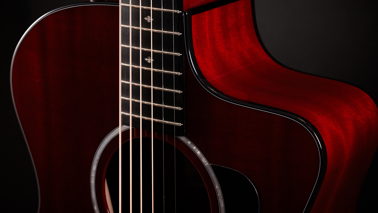 Taylor 224ce Plus Special Edition Grand Auditorium Cw Acajou Sapele Eb Es2 - Trans Red - Guitare Folk - Variation 4