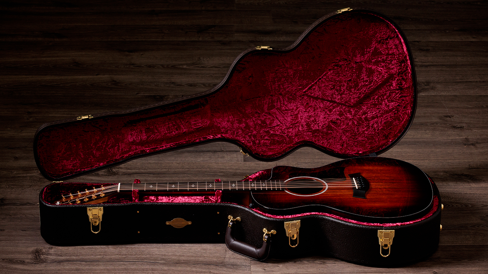 Taylor 264ce-k Dlx Grand Auditorium Cw 12c Tout Koa Eb Es2 - Shaded Edge Burst - Guitare Folk - Variation 8