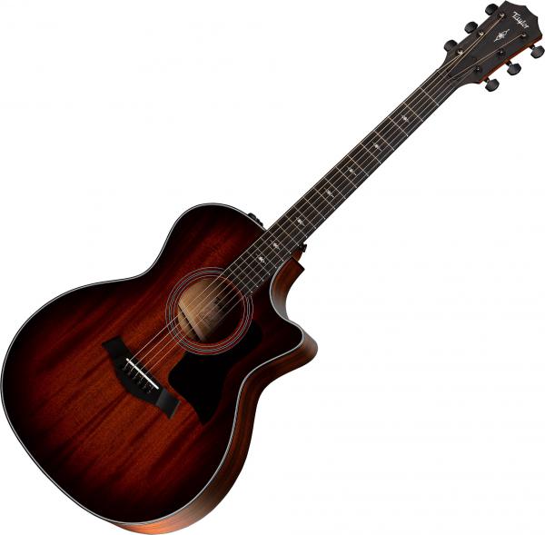Guitare electro acoustique Taylor 324ce V-Class - shaded edge burst top