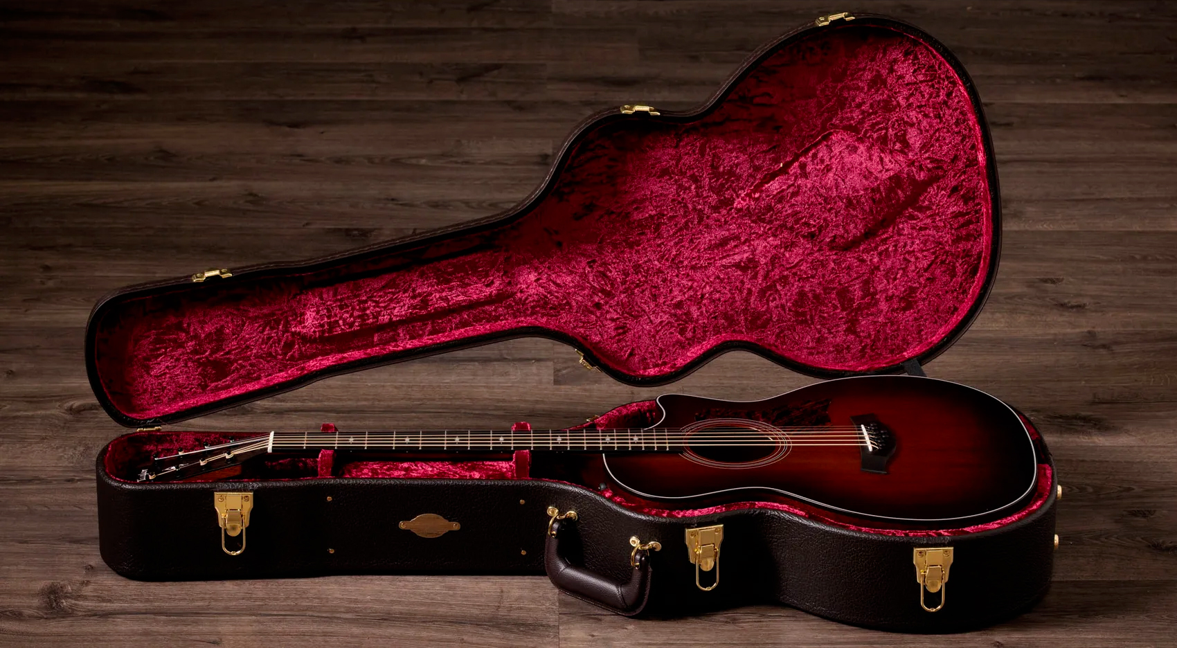 Taylor 324ce Baritone 8 Ltd Grand Auditorium Cw 8c Tout Acajou Eb Es2 - Shaded Edgeburst Top Satin - Guitare Folk - Variation 7
