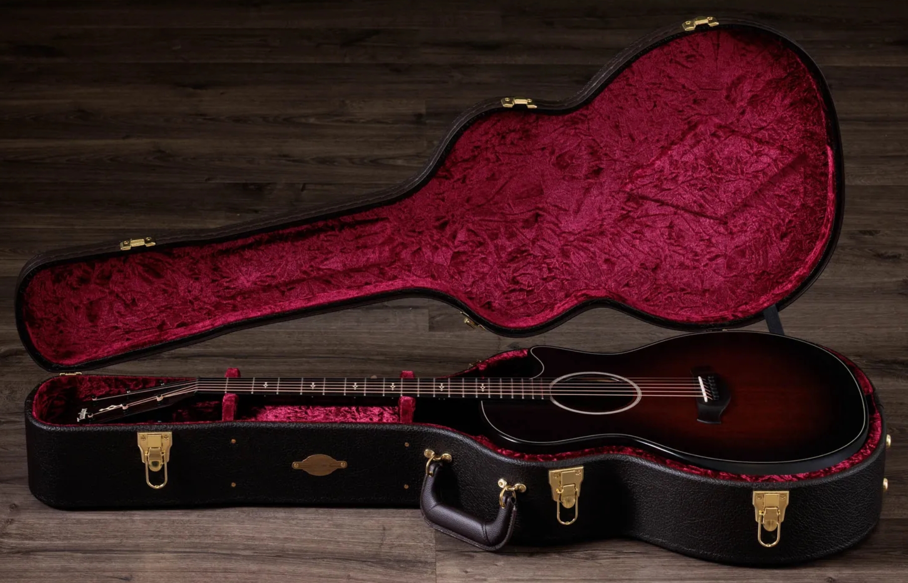 Taylor 324ce Builders Edition Next Gen. Grand Auditorium Cw Tout Acajou Eb Claria - Tobacco Kona Burst Satin - Guitare Folk - Variation 8